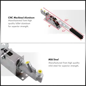 Hnd-001rd-2i8k1 Ajp Distributors Emergency E-brake Handle Lever Hydraulic Vertical Horizontal Mount Kit For Lotus #2