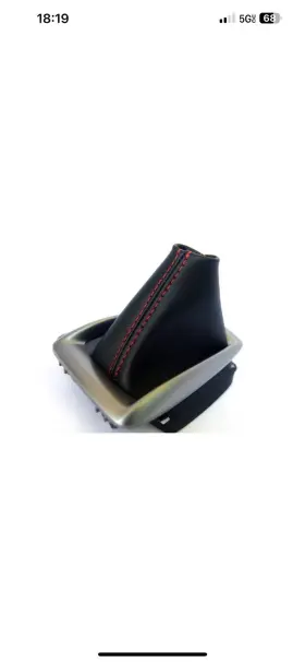 Maz-3-1416-asb-vbres Auto Leather Interiors Automatic Shift Boot Replacement Cover Pvc For Mazda 3 14-16 Red Stitch