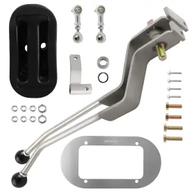 Np205gm8 Bfo Egz450 Stainless Twin-stick Shifter Kit And Boot For Np205 8-bolt Transfer Case