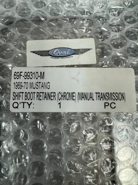 69f-99310-m Blue Oval Industries 1969-1970 Ford Mustang Chrome Manual Transmission Shift Boot Retainer