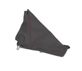 214776 Ca Leather Emergency Brake Boot - Charcoal With Red Stitch For 1997-2004 C5 Corvette