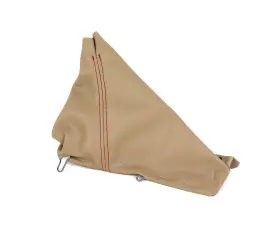 214777 Ca Leather Emergency Brake Boot - Beige With Red Stitch For 1997-2004 C5 Corvette