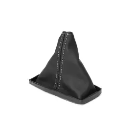 215025 Ca Leather Shift Boot - Black With White Stitching For 1968-1976 C3 Corvette