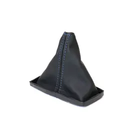 215027 Ca Leather Shift Boot - Black With Blue Stitching For 1968-1976 C3 Corvette