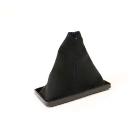 215032 Ca Suede Shift Boot - Black With Blue Stitching For 1968-1976 C3 Corvette