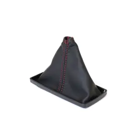 215034 Ca Leather Shift Boot - Black With Red Stitching For 1977-1982 C3 Corvette