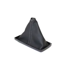 215036 Ca Leather Shift Boot - Black With Silver Stitching For 1977-1982 C3 Corvette