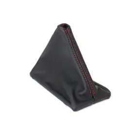 Ca 215054 Leather Shift Boot-black With Red Stitching-manual Trans For 1985-1988 C4 Corvette