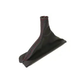 215084 Ca Leather Shift Boot-black With Red Stitching-automatic For 1990-1996 C4 Corvette