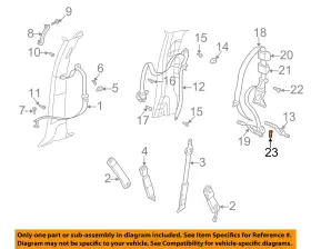 6507241aa Chrysler Oem 06-23 2500 Rear Seat Belts-center Belt Assy Screw