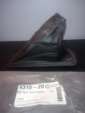 4315-20 Corvette America Nos Shift Boot Black Leather For 1989 -1996