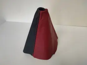 Dsvettes Dsv-c6-msb-br-r 2005-2013 C6 Corvette Manual Shift Boot Black And Red Leather With Stitching