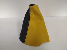 Dsvettes Dsv-c6-msb-by-y 2005-13 C6 Corvette Manual Shift Boot Black And Yellow Leather With Stitching