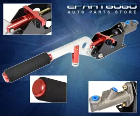Epartsgogo Ebh-101rd-580-o8 Jdm Red Hydraulic Emergency Hand Brake E-brake Handle Parking Lever Arm Assembly