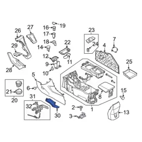 Cv6z-2404-ca Ford Genuine Park Brake Cover #2 Cv6z-2404-ca Ford Genuine Park Brake Cover #2
