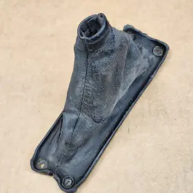 14047412 General Motors 1985 C4 Corvette Auto Shift Boot Upper Console Shifter Leather Cover Flaws