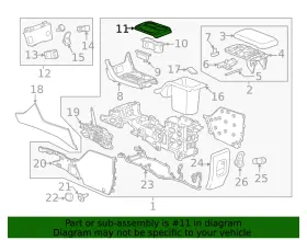 23126928 Gm Genuine Cross Line Front Floor Console Trim Plate #2