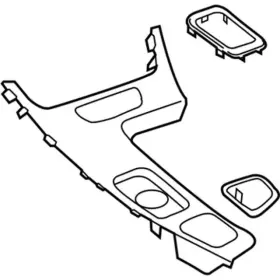 26676595 Gm Genuine Jet Black Front Floor Console Accessory Trim Plate #2