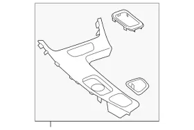 26676595 Gm Genuine Jet Black Front Floor Console Accessory Trim Plate #3