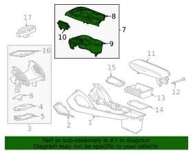 42721729 Gm Pitch Dark Night Front Floor Console Accessory Switch Mount Plate #2