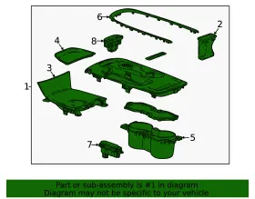 84937563 Gm Genuine Liquid Palladium Dark Metallic Front Floor Console Trim Plate #2