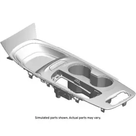 84937563 Gm Genuine Liquid Palladium Dark Metallic Front Floor Console Trim Plate #3