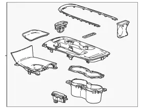 84937563 Gm Genuine Liquid Palladium Dark Metallic Front Floor Console Trim Plate