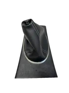 Hon-civ-0105-msb-vbgrs Hand Made Manual Shifter Shift Boot Synthetic Leather For Honda Civic 2001-05 Gray Stitch