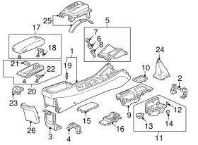 54710-s84-a82za Honda Genuine Shift Panel #2