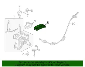 54721-tba-a84zd Honda Genuine Automatic Transmission Shift Cover Plate #2