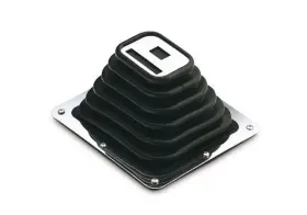 1140010 Hurst Shifter Boot And Plate Super 3 Black Rubber Chrome Plated