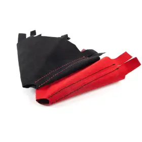Hyb-sba-01-30 Hybrid Racing Alcantara Shift Boot 22 Honda Civic Black Stitch