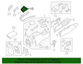 84650-f2ga0-un5 Hyundai Genuine Automatic Transmission Shift Cover Plate #2