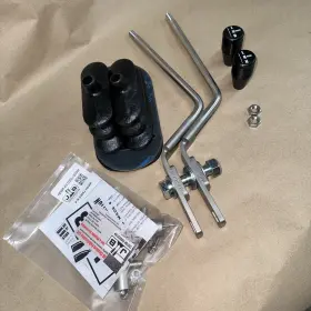 Jb Custom Fabrication Llc D300j Jeep D-300 Stainless Twinstick Shifter With Boot And Black Billet Knobs Blem