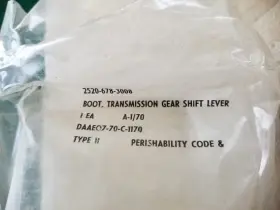 2520-678-3008 Jeep 2580-678-3008 Military Mutt M151 A1 A2 Transmission Shift Lever Boot Nos #2 2520-678-3008 Jeep 2580-678-3008 Military Mutt M151 A1 A2 Transmission Shift Lever Boot Nos #2