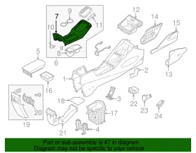 84651-a7110k3s Kia Genuine Cover Plate #2 84651-a7110k3s Kia Genuine Cover Plate #2