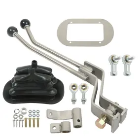 Law182748 Labwork Stainless Steel Twin-stick Shifter For Gm Np205 8-bolt Transfer Case
