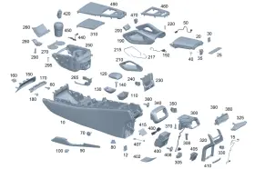167-680-36-08 Mercedes-benz Genuine Cover Trim