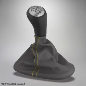 Mid America Motorworks 622872610709 2005-2013 C6 Corvette Manual Shift Boot Ebony Millennium Yellow Stitching
