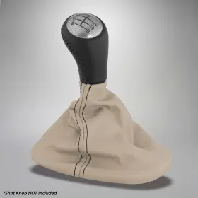 Mid America Motorworks 622872648810 2005-2013 C6 Corvette 6-speed Leather Shift Boot Cashmere Black Stitching
