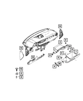 06512042aa Mopar Genuine Screw Pedal Adjust Switch To I/p Bezel 6512042aa