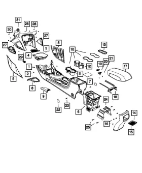 1sv35jxpad Mopar Genuine Shifter Trim Ring