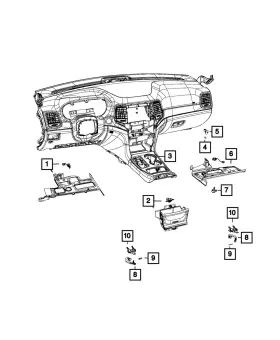 5vk201saac Mopar Genuine Gear Shift Indicator Bezel
