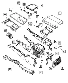 68079686aa Mopar Genuine Console Shifter Bezel