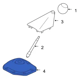 Mopar Yn731dvaa For Dodge Ram 1500 04-05 Manual Transmission Lower Shift Boot