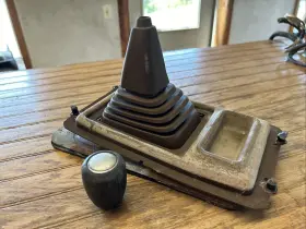 Nissan 79-83 280zx Datsun 5 Speed Shifter / Plate Boot Brown With Knob Trim #2