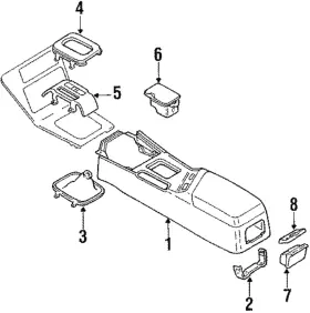 96935-40f10 Nissan Oem New 1989-1994 240sx Base Le Se Xe 2.4l Shift Boot Console