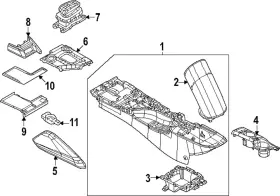 96941-6gp0a Nissan Genuine Shift Panel 96941-6gp0a Nissan Genuine Shift Panel