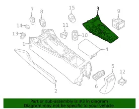 96941-9dd2a Nissan Genuine Shift Panel #2