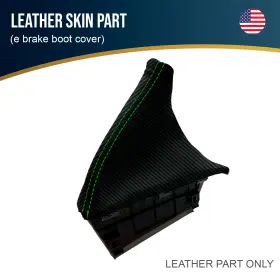 Pieliz 501492349545 Fits 2009-2013 Subaru Forester Leather E Brake Boot Cover Green Stitch
